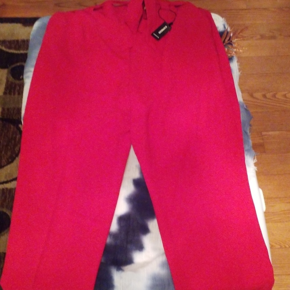 1🖤🖤WOMENS EXPRESS SIZE 18R RED ANKLE PANTS BNWT - Picture 3 of 4